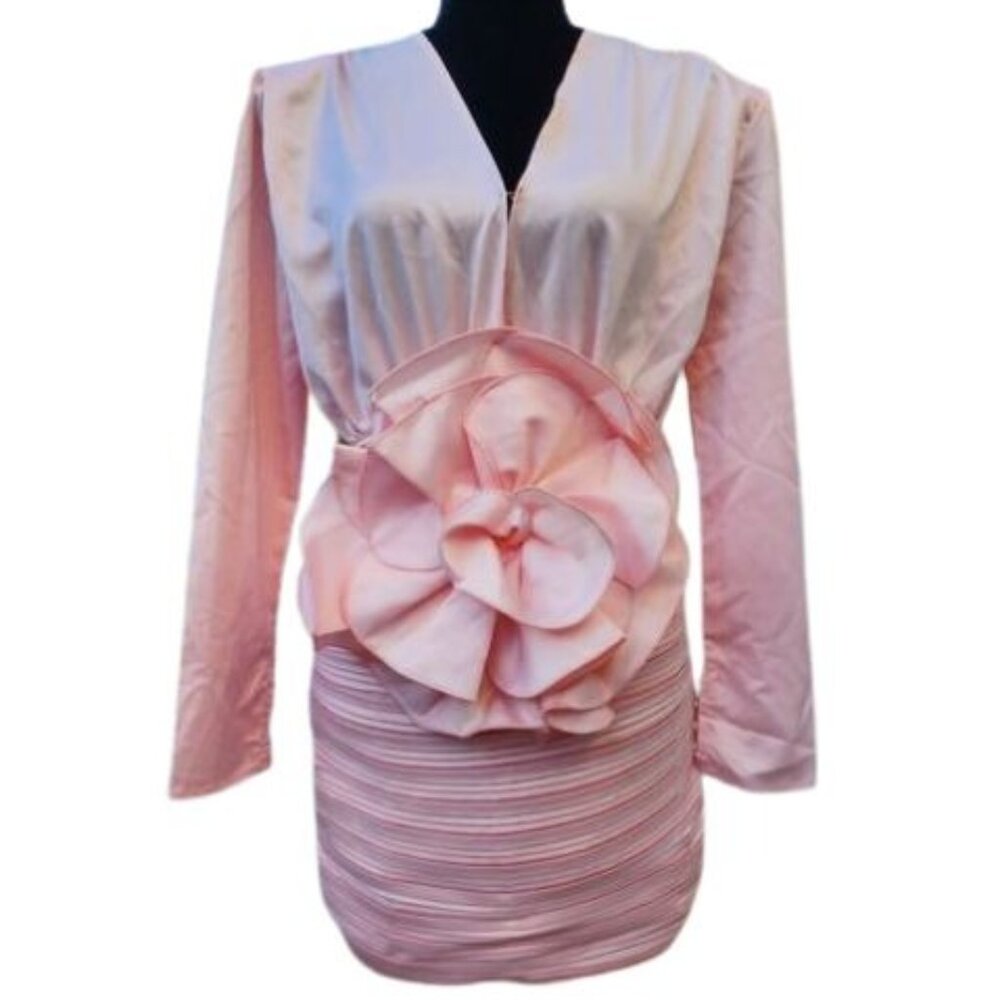 🌸Luxury Designer Runway Wedding Evening Cocktail Flower Rose Elegant Gown Dress